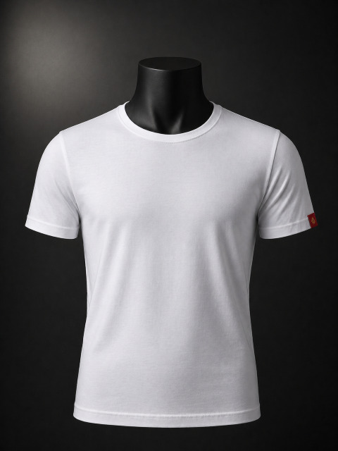 Men Cotton Undershirt Stretch Neck